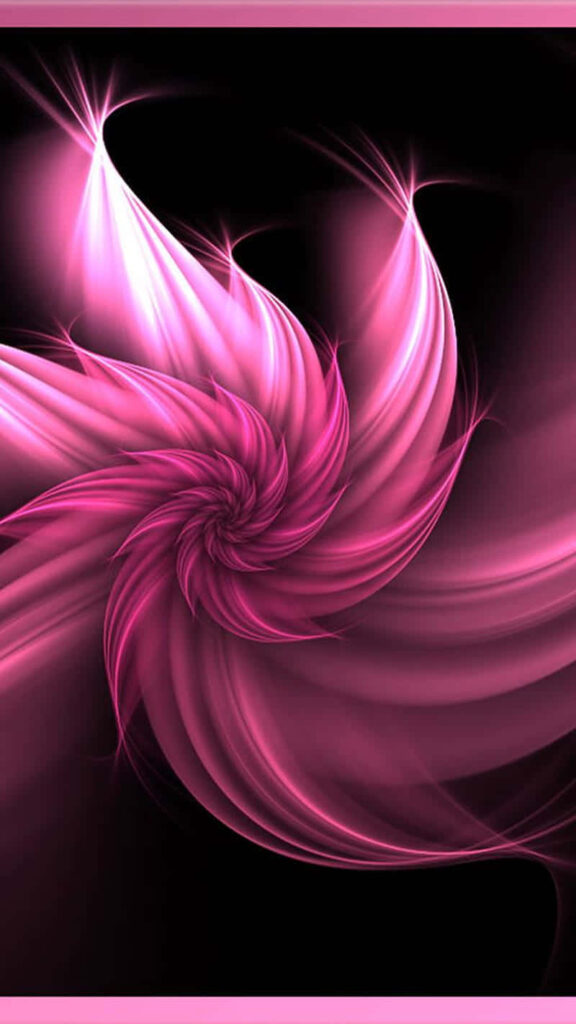 Radiant Pink Flower Abstract Wallpaper on Dark Background