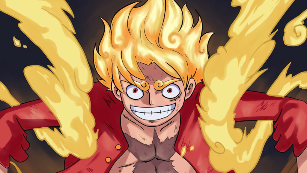 Embodying Solar Power: Sun God Nika's Electrifying Aura Wallpaper