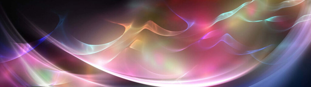 Vibrant Rainbow Reflections: Mesmerizing Sphere Enhanced for 5120x1440 Dual Screen Background Wallpaper