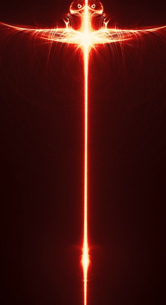 Radiant Red Fractal Wallpaper: Intricate Abstract Design 1363x2500