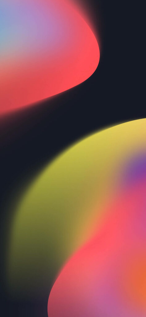 Vibrant and Radiant: Exploring Abstract Geometric Gradients in Striking Red and Yellow Hues - Captivating iOS 16 Wallpaper