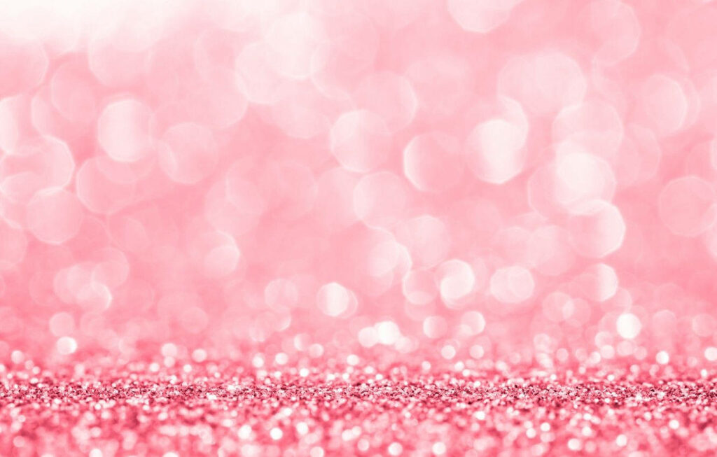 Luminous Elegance: A Stunning Wallpaper Featuring Pink Glitters and Translucent Spheres