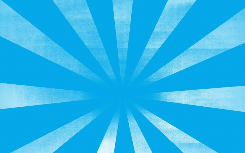 Vibrant sky blue starburst wallpaper with dynamic rays and soft gradient textures background