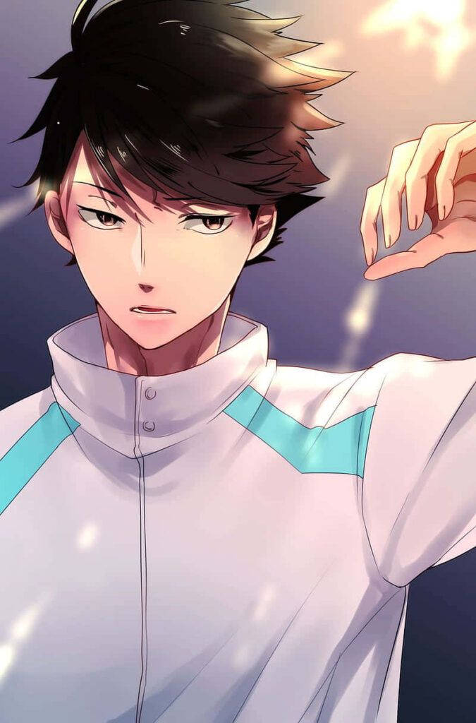Toru Oikawa: Radiant Captain of the Volleyball Court - A Captivating Haikyuu Anime Scene Wallpaper