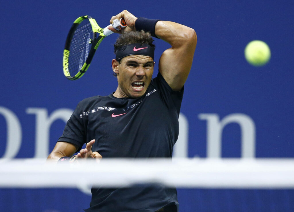 Rafael Nadal Intense Match Wallpaper: Power & Determination