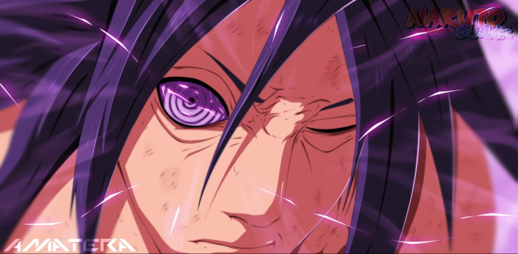Madara Uchiha's Mystic Rinnegan: A Majestic QHD Wallpaper from the Naruto Anime World