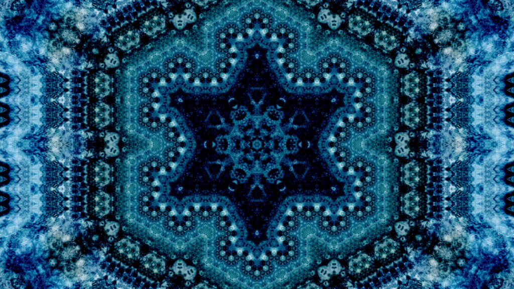 Rainbow Rhapsody: Mesmerizing Symmetrical Star Pattern Wallpaper