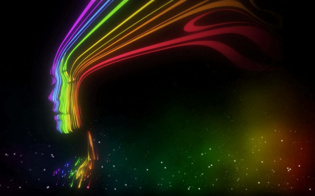 The Chromatic Aura: A Multihued Manifestation Wallpaper