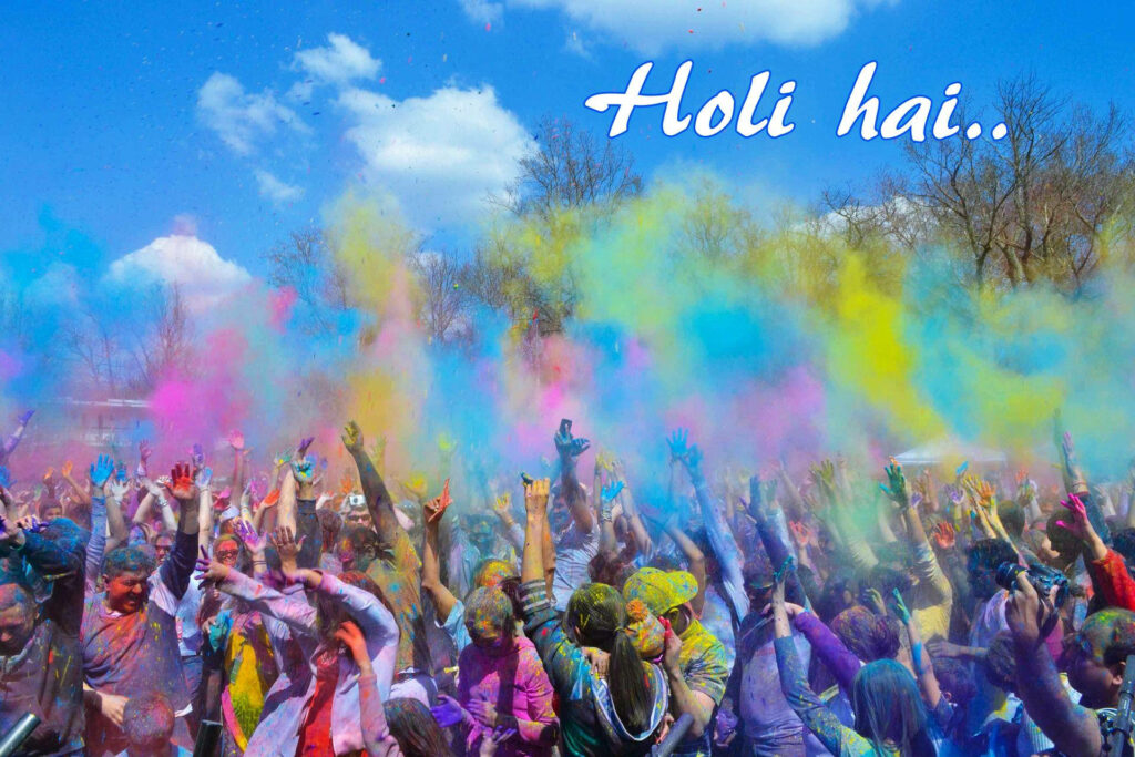Joyful Hues: A Colorful Celebration of Happy Holi Wallpaper