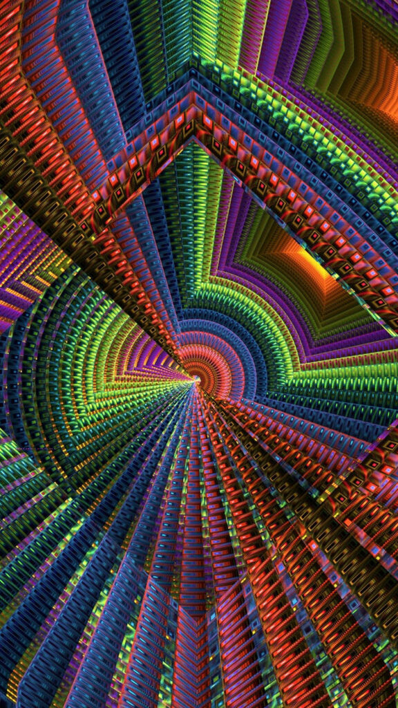 Radiant Kaleidoscope: Captivating Live iPhone 6s Wallpaper with Rainbow Illumination