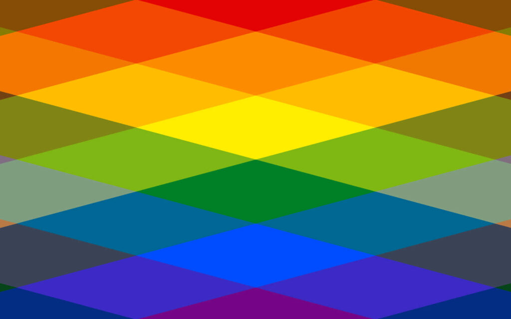 Vibrant Pride: Captivating Abstract LGBTQ+ Flag Wallpaper Illuminates with Rainbow Colors and Unconventional Design