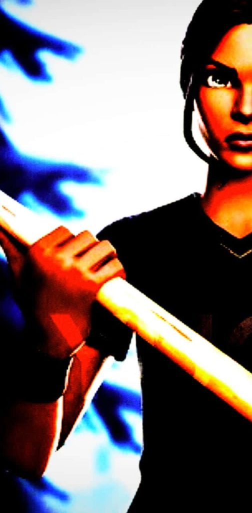 Fortnite Battle Royale Ramirez with baseball bat vibrant orange blue digital art wallpaper