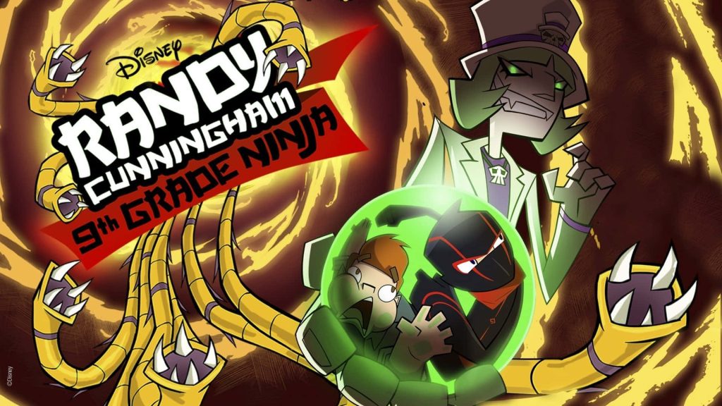 Randy Cunningham 9th Grade Ninja protects Howard inside green energy bubble from Sorcerer tentacles Wallpaper