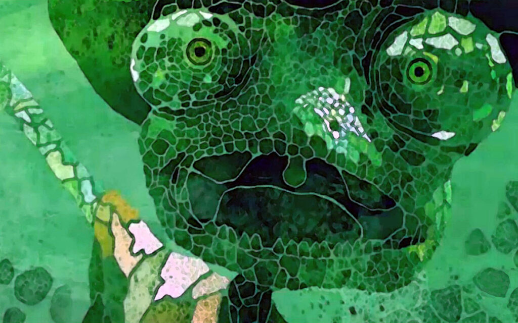 Rango Takes Center Stage: Vibrant Green Background Accentuates the Illustration Wallpaper