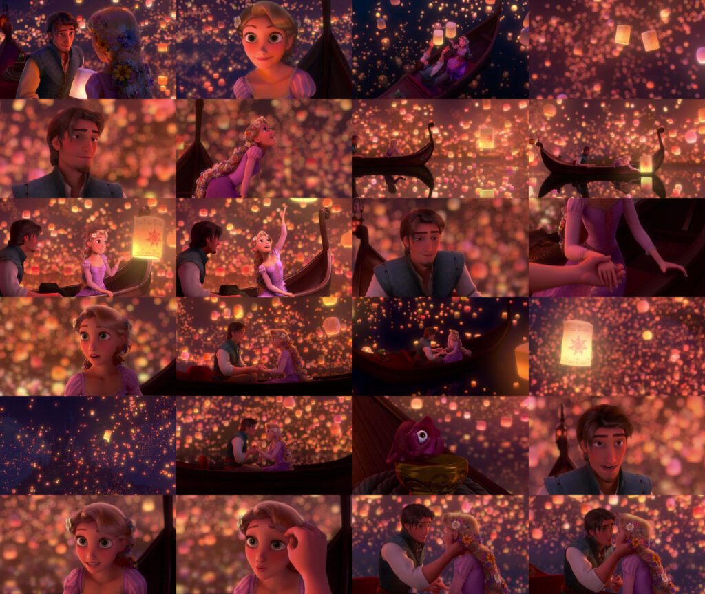 Enchanting Tangled Wallpaper: Rapunzel & Flynn with Floating Lanterns