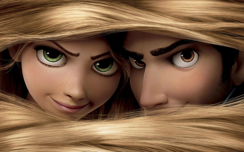 Charming Rapunzel & Flynn Rider Wallpaper - Tangled Adventure Design