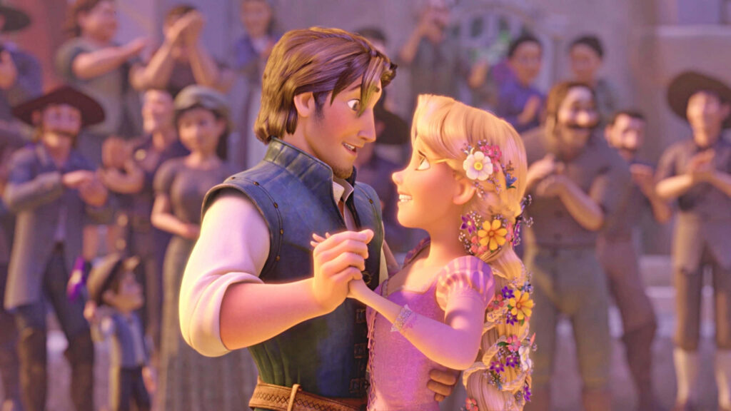 Heartfelt Dance of Rapunzel & Flynn Rider - Tangled Wallpaper