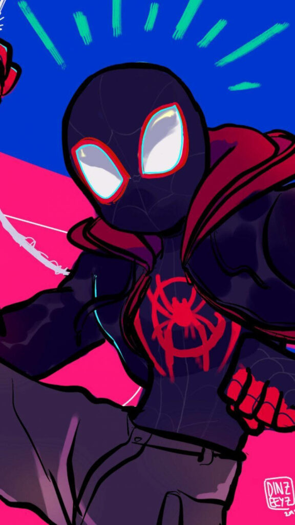 Miles Morales Spider-Man Wallpaper: Vibrant Artwork Capturing Dynamic Essence