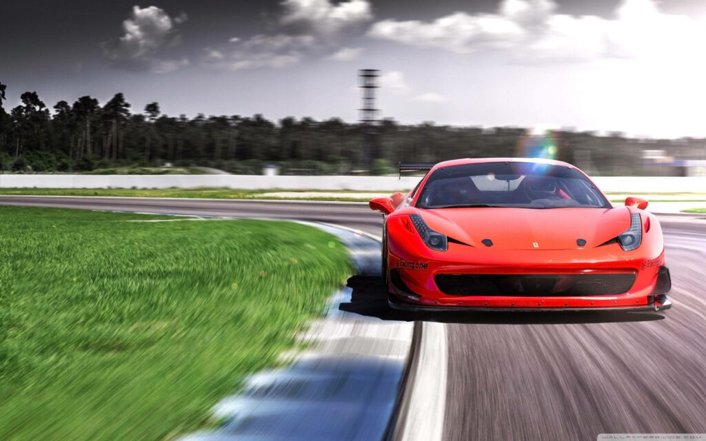 Unleashing the Power: Ferrari 458 Italia Concept with Custom LOMA Wheels Refined for the Race Wallpaper