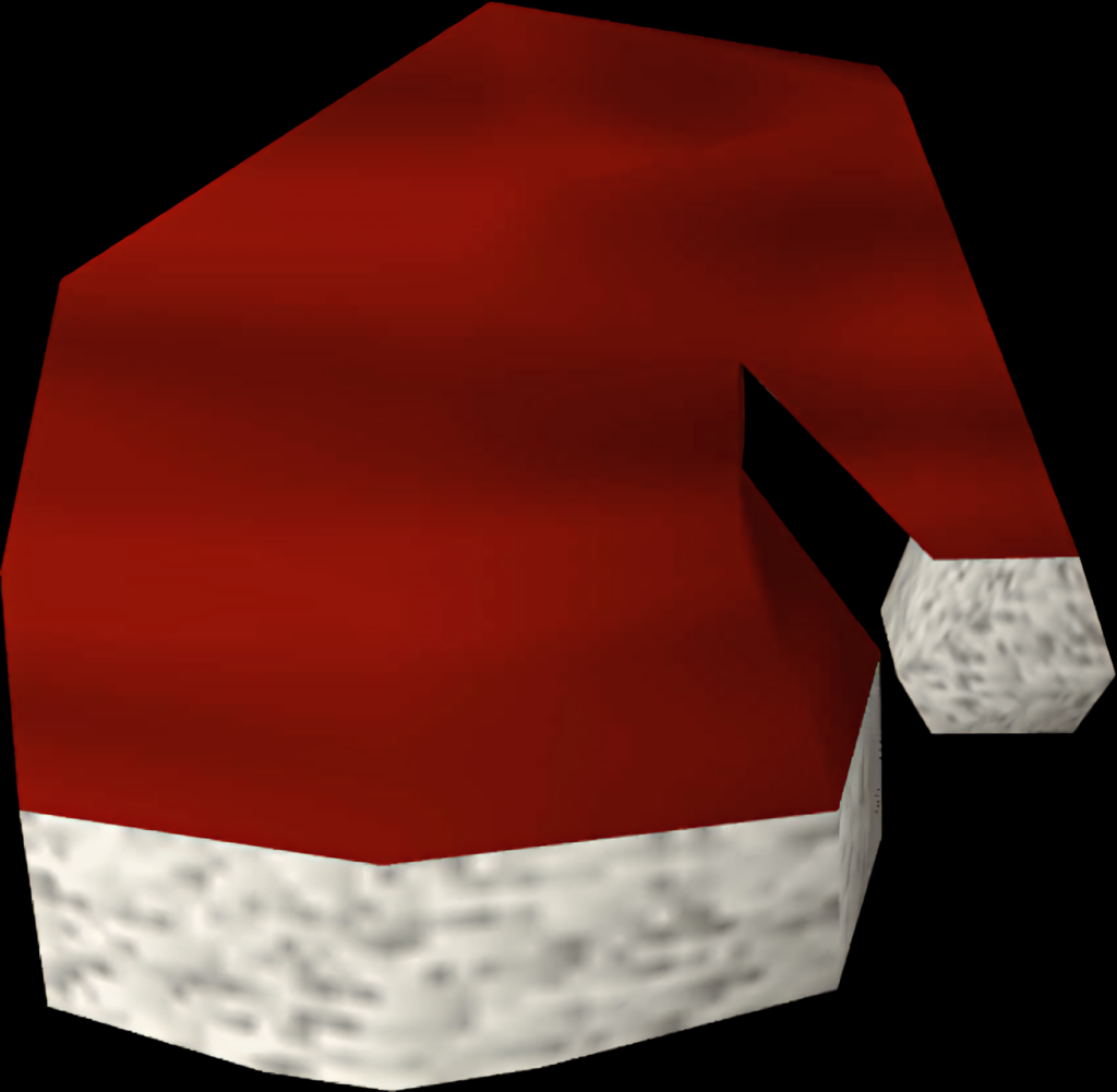 Realistic 3D Red Santa Hat with Fluffy White Trim for Holiday Cheer Wallpaper