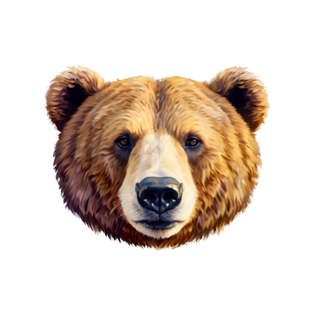Detailed Bear Face Sketch Wallpaper on Soft Neutral Background