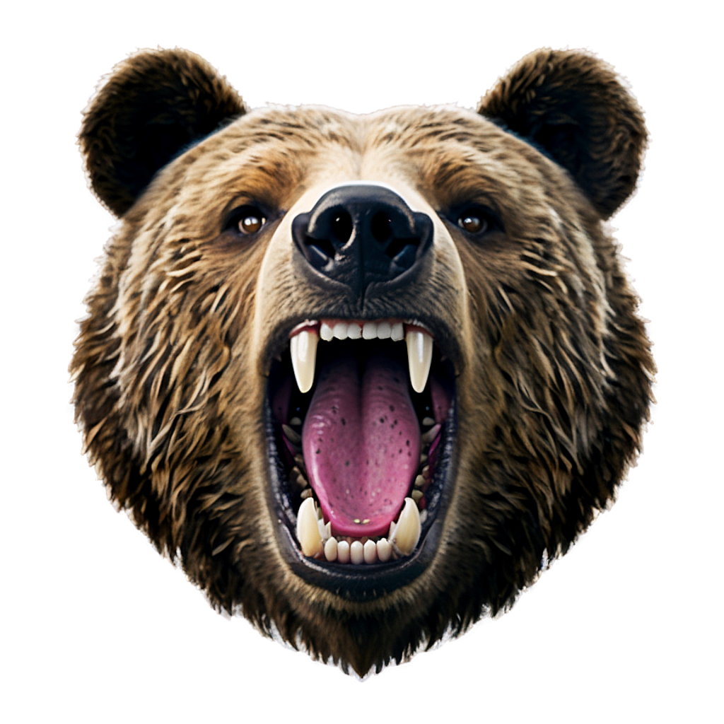 Fierce Bear Face Wallpaper: Realistic High-Res Animal Image