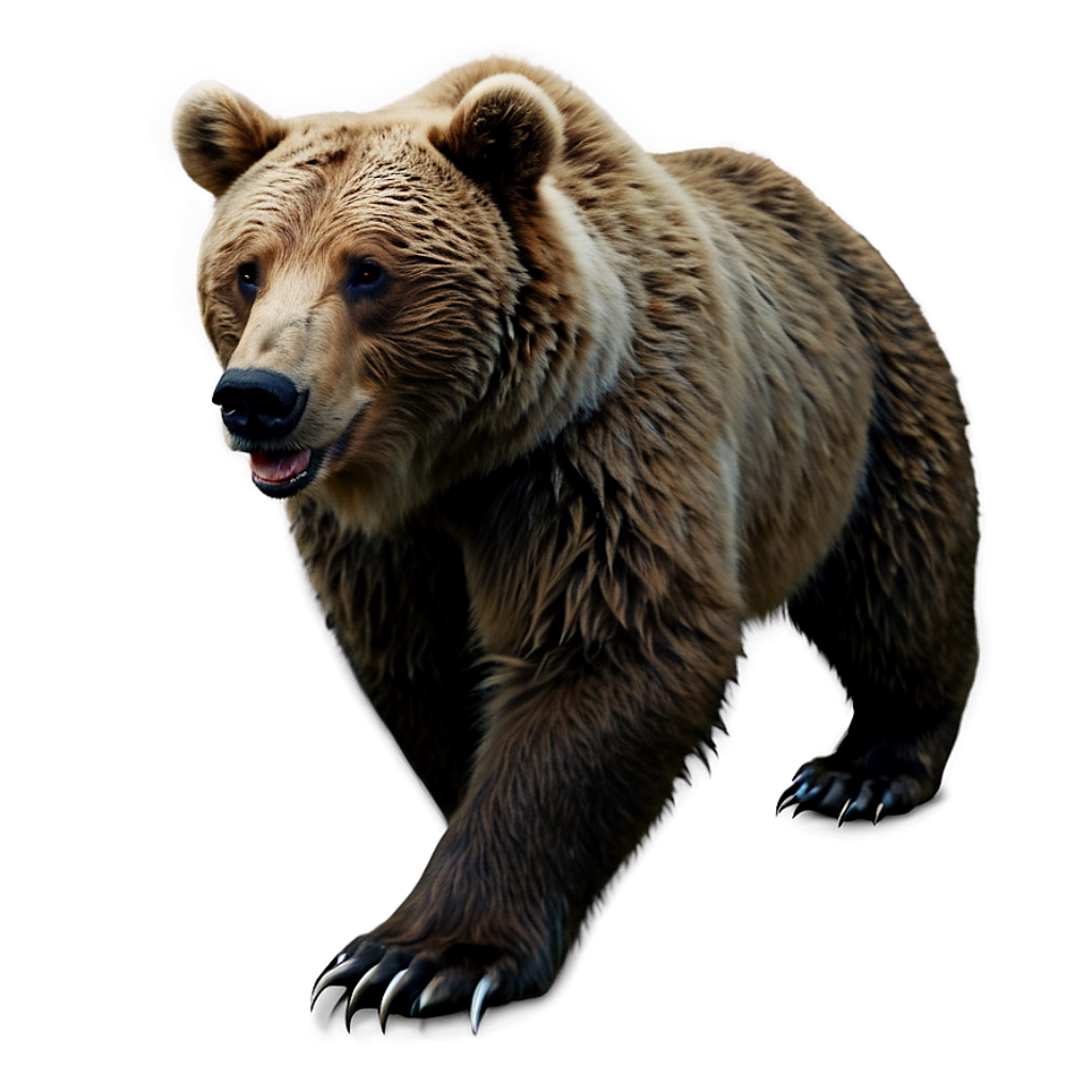 Realistic Bear Wallpaper with Detailed Fur and Soft Background