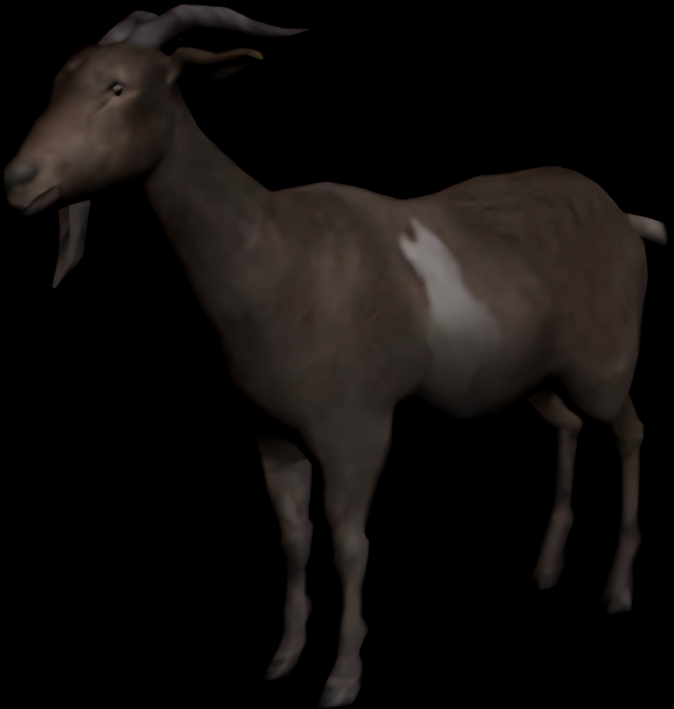 Realistic Brown Goat Wallpaper with Dark Background & Unique Features