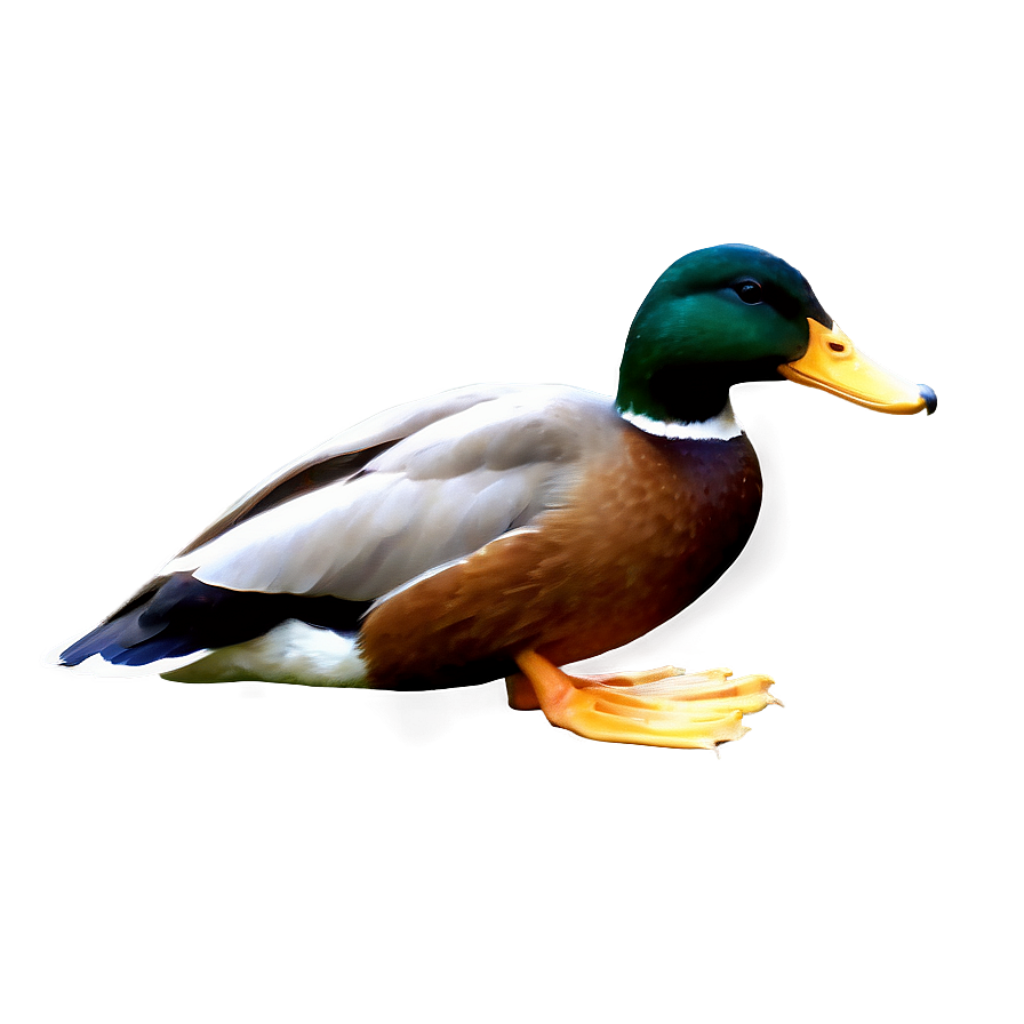 Realistic Duck Wallpaper: Vibrant Plumage on Soft Blurred Background
