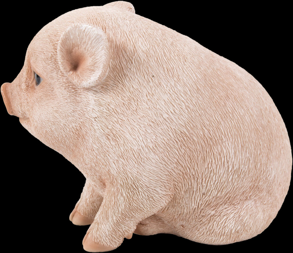 Realistic Piglet Figurine | Transparent Background for Design Projects Wallpaper