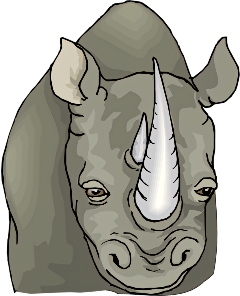 Realistic Rhinoceros Wallpaper with Transparent Background & Details