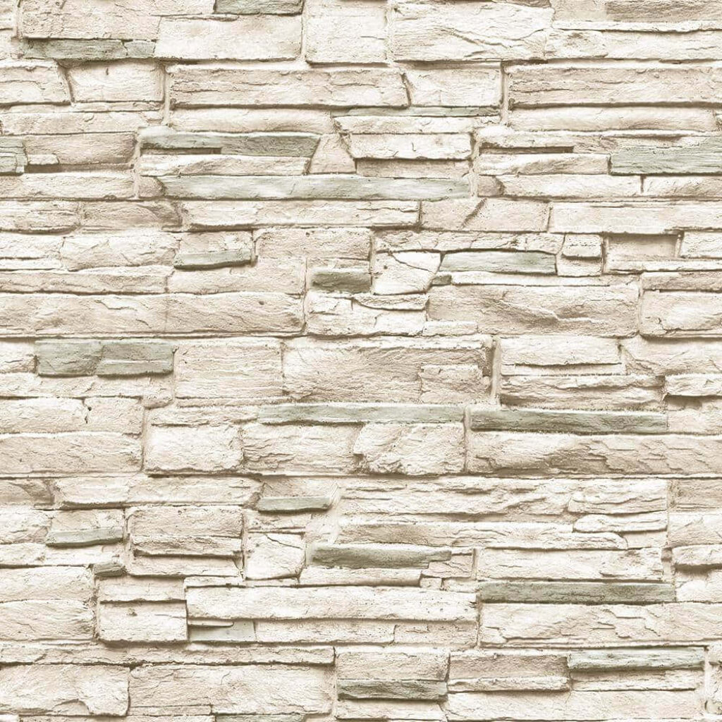 Realistic Stone Texture Wallpaper: Neutral, Layered Natural Design