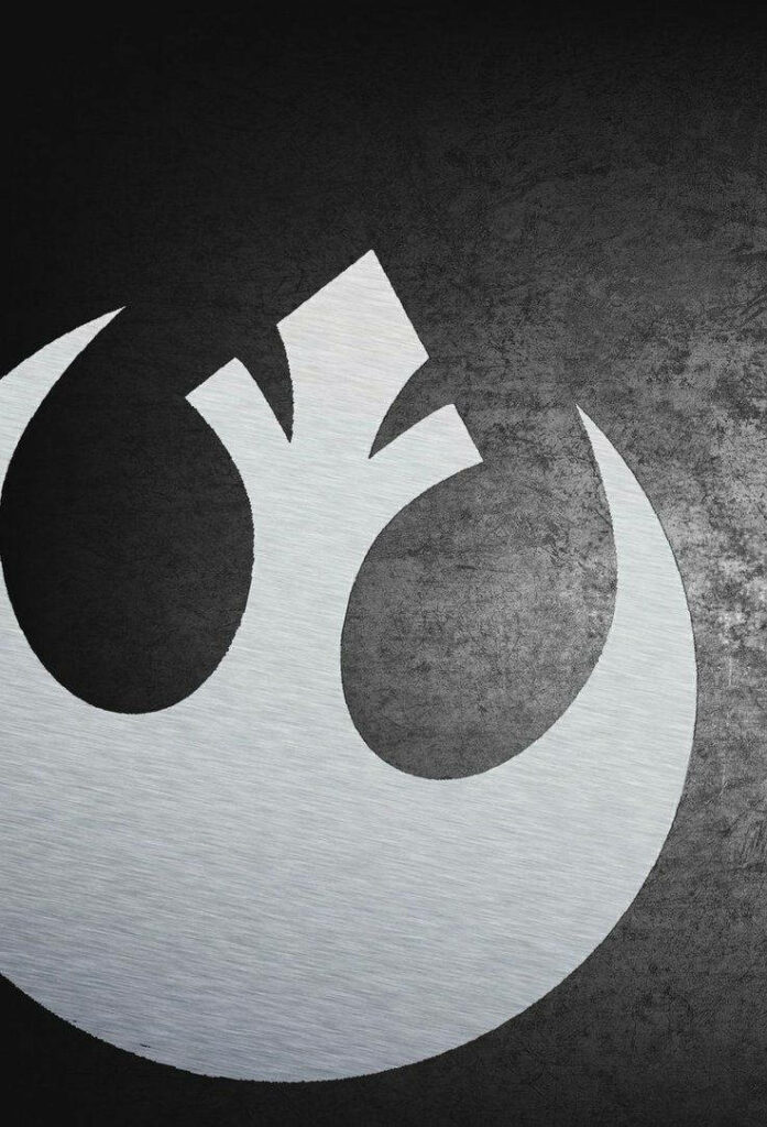 Rebel Alliance Logo Wallpaper: Dark Metallic Phone Background