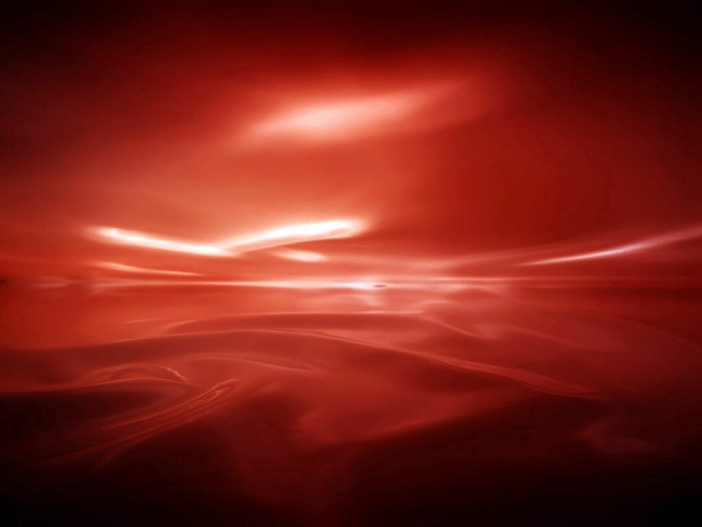Abstract Red Wallpaper: Fluid Lines & Glowing Lights Background