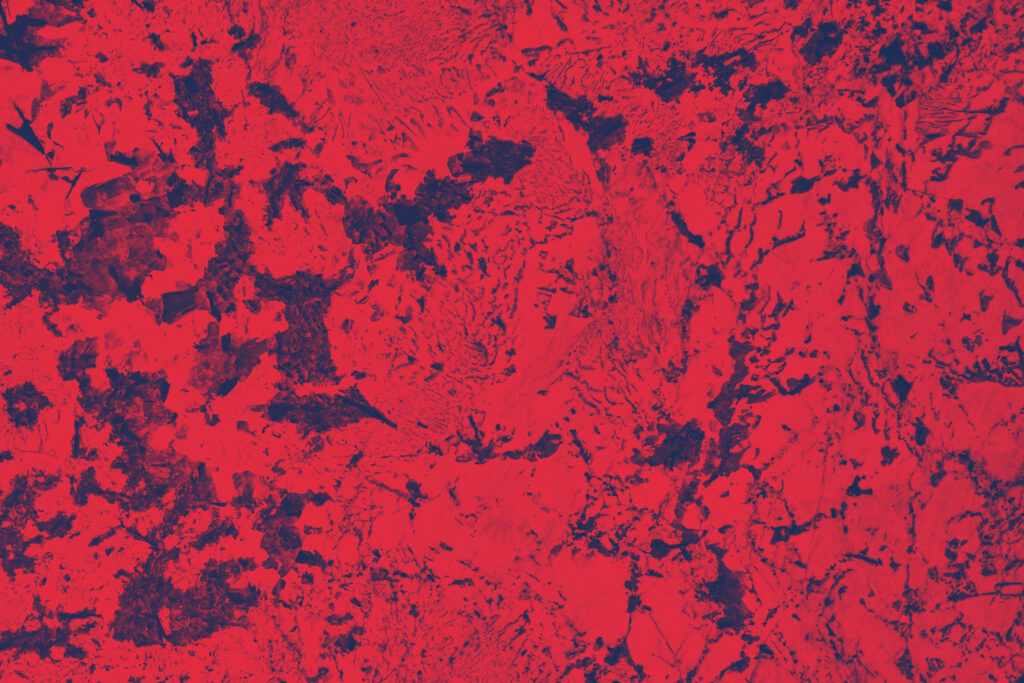 Red on Black: A Captivating Abstract Canvas with Randomly Scattered Black Splatters Wallpaper