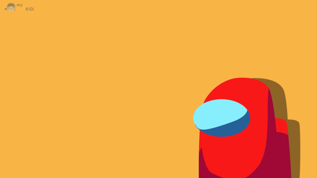 Red Among Us Crewmate: Vectorized Desktop Wallpaper for Gaming Enthusiasts