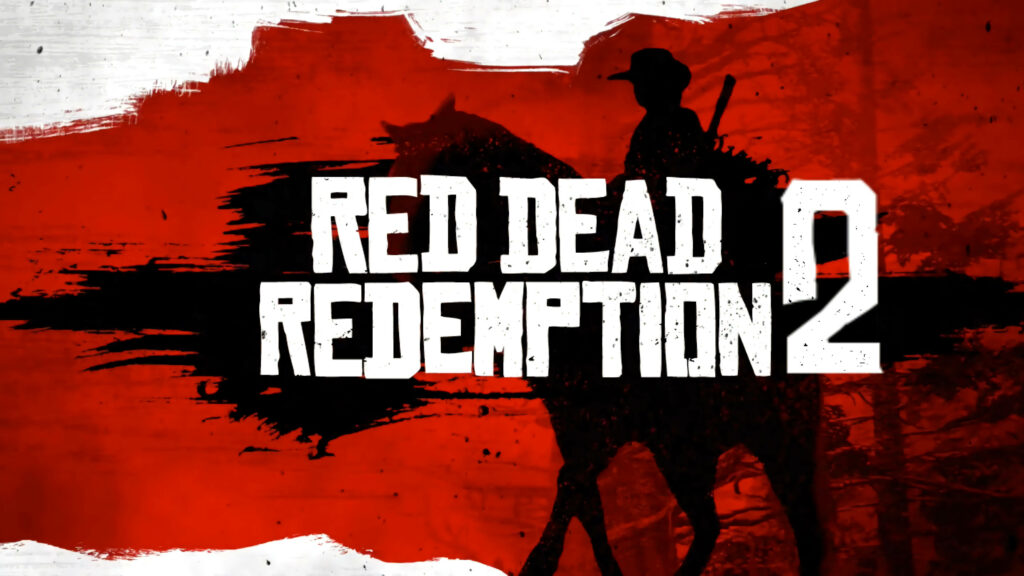 Red Dead Redemption 2 Logo Wallpaper: Wild West Cowboy Silhouette