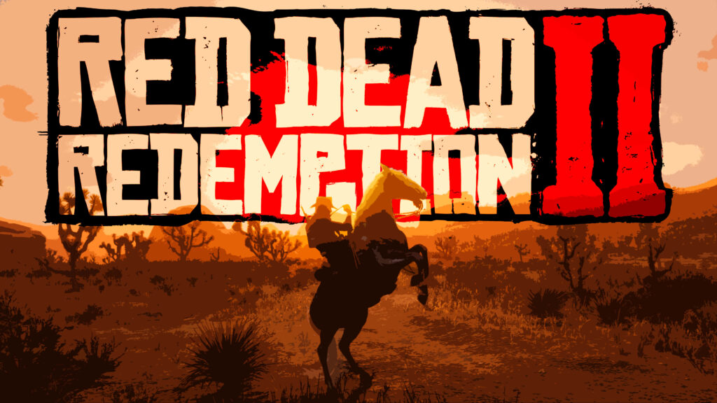 Red Dead Redemption II Logo 4K Wallpaper: Western Sunset Vibes
