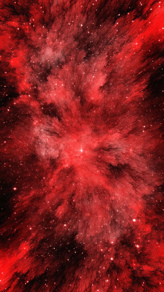 Stellar Vortex: An HD Phone Wallpaper Capturing the Allure of a Red Cosmic Nexus