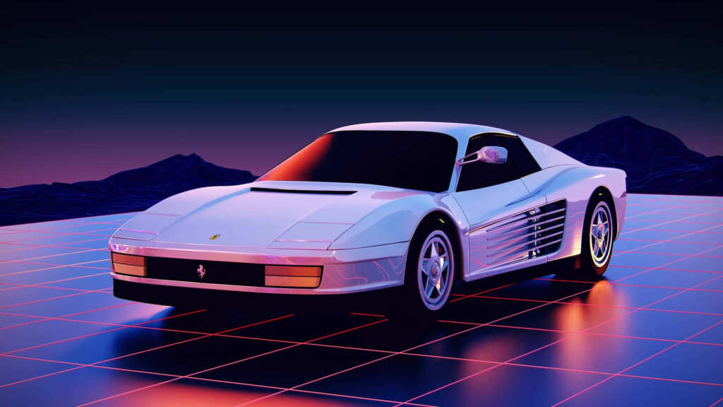 Pure Adrenaline: The Exquisite Ferrari Testarossa Cruising the Scenic Mountain Pass Wallpaper