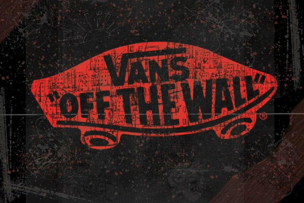 Red-Hot Vans Logo Roars in HD Wallpaper Background