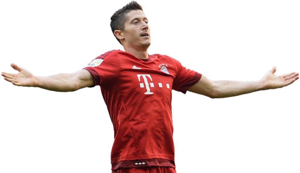 Soccer Star in Red Jersey Celebrating - Wallpaper Background