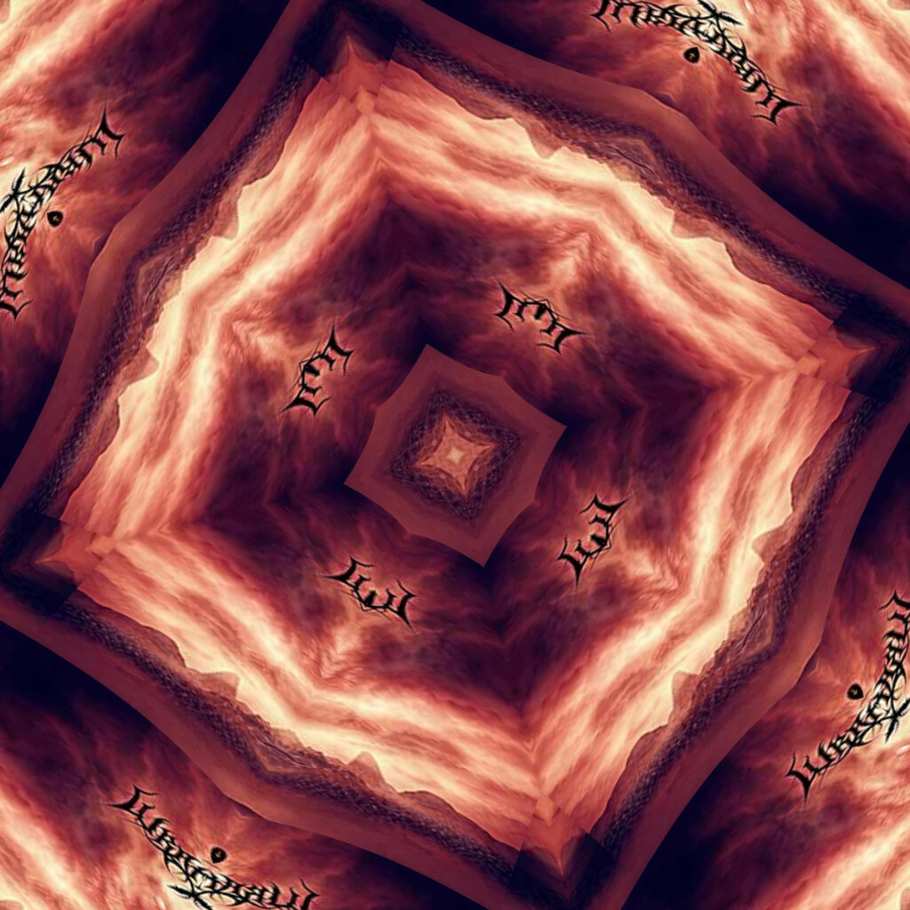 Red Kaleidoscopic Abstract Wallpaper: Intricate Symmetrical Design