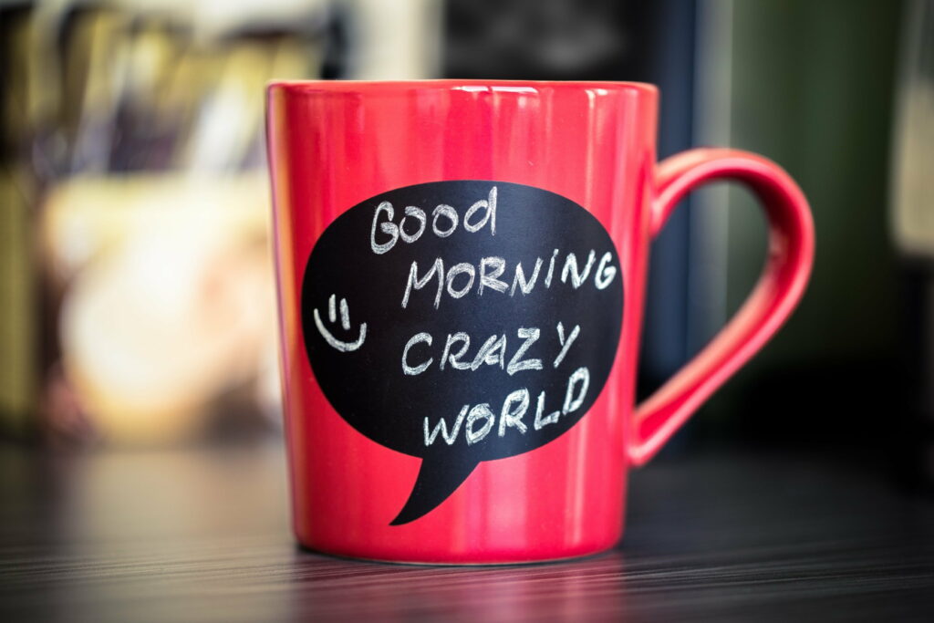 Morning Delights: A Vibrant Red Coffee Cup to Kick-Start Your Day in Style Wallpaper