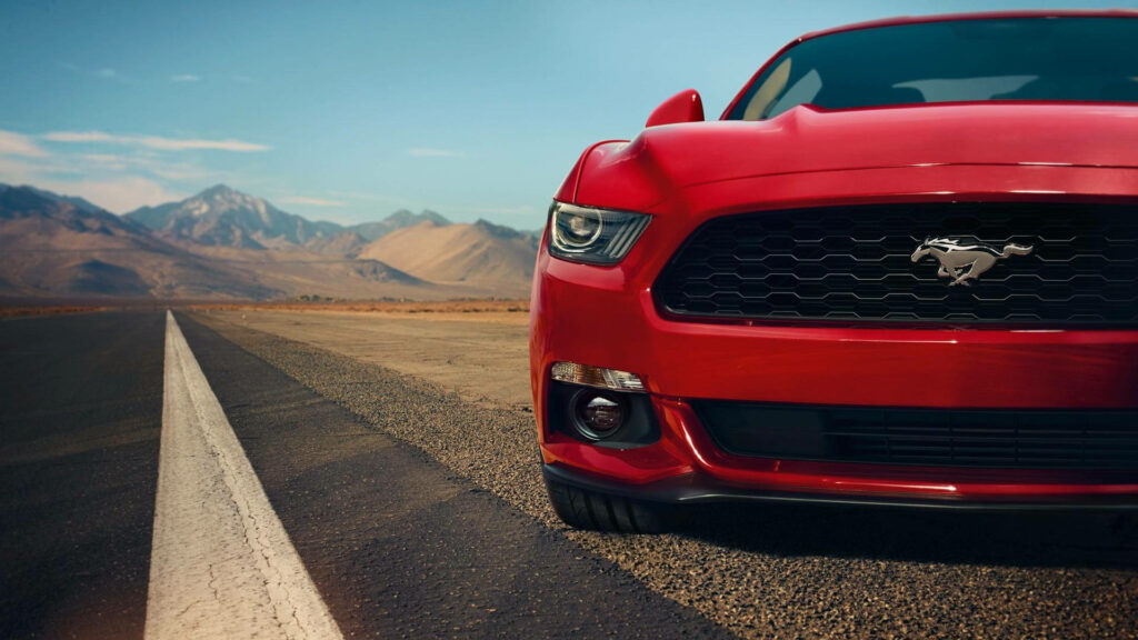 Majestic Mustang amidst Mountain View - HD Wallpaper