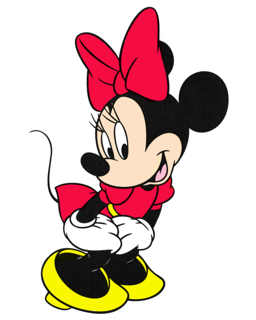 Strike a Pose: Minnie Mouse in a Red Dress Wallpaper