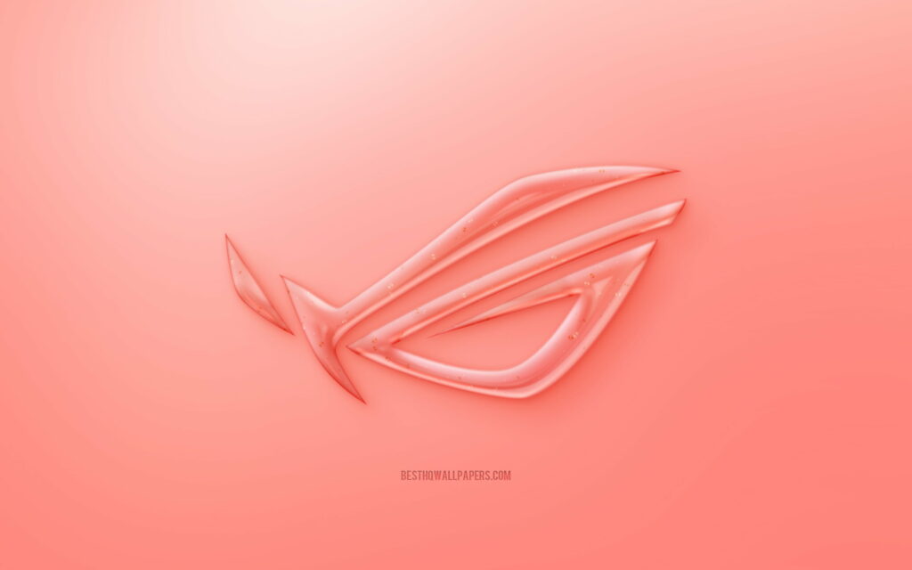 Fiery Gaming Emblem: Creative 3D ROG Logo Stands Out on Red HD Background Wallpaper