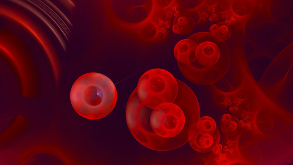 Red Spherical Shapes on Dark Background - 3840x2160 Wallpaper