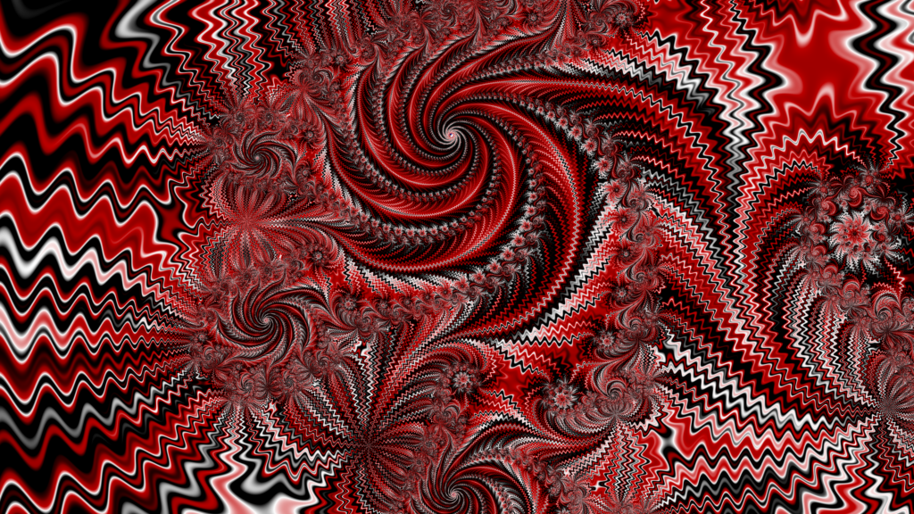 Psychedelic Red Fractal Pattern Wallpaper in UHD 8K 7680x4320 Resolution