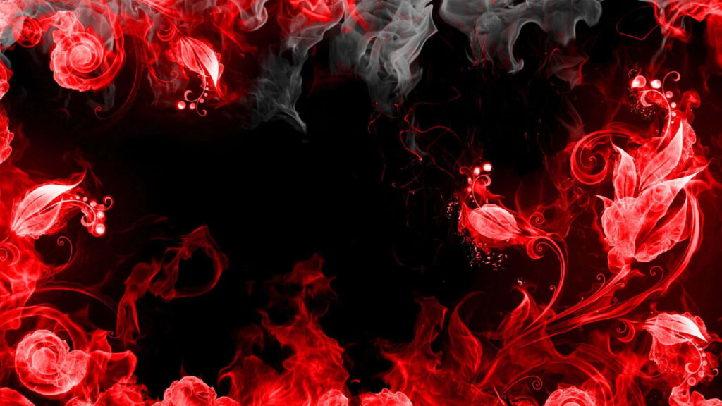 Vibrant Fusion of Red and Black Wallpaper